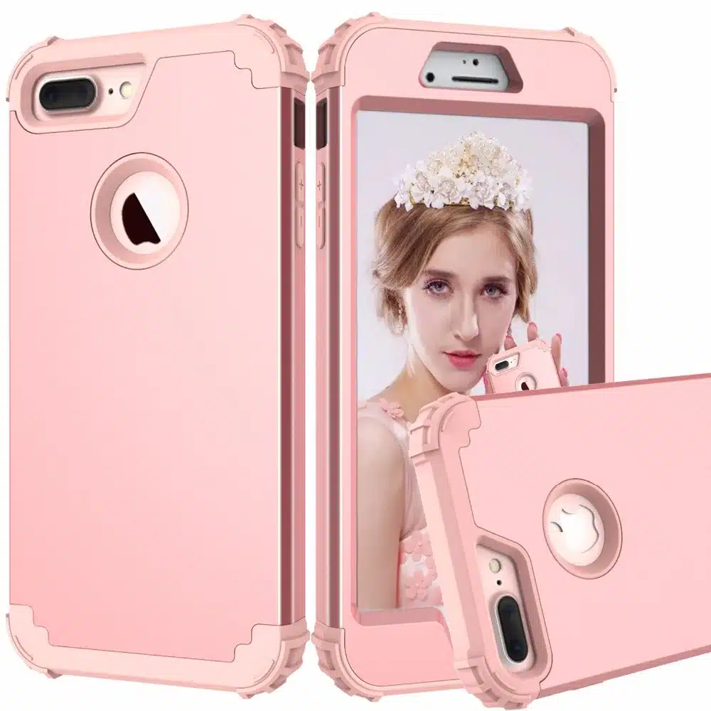 Shockproof Phone Cases for iPhone 6 6S 7 Plus,PC+TPU 3-Layers Hybrid Full-Body Protect Case for iPhone 7 Anti-Knock Phone Shell 9