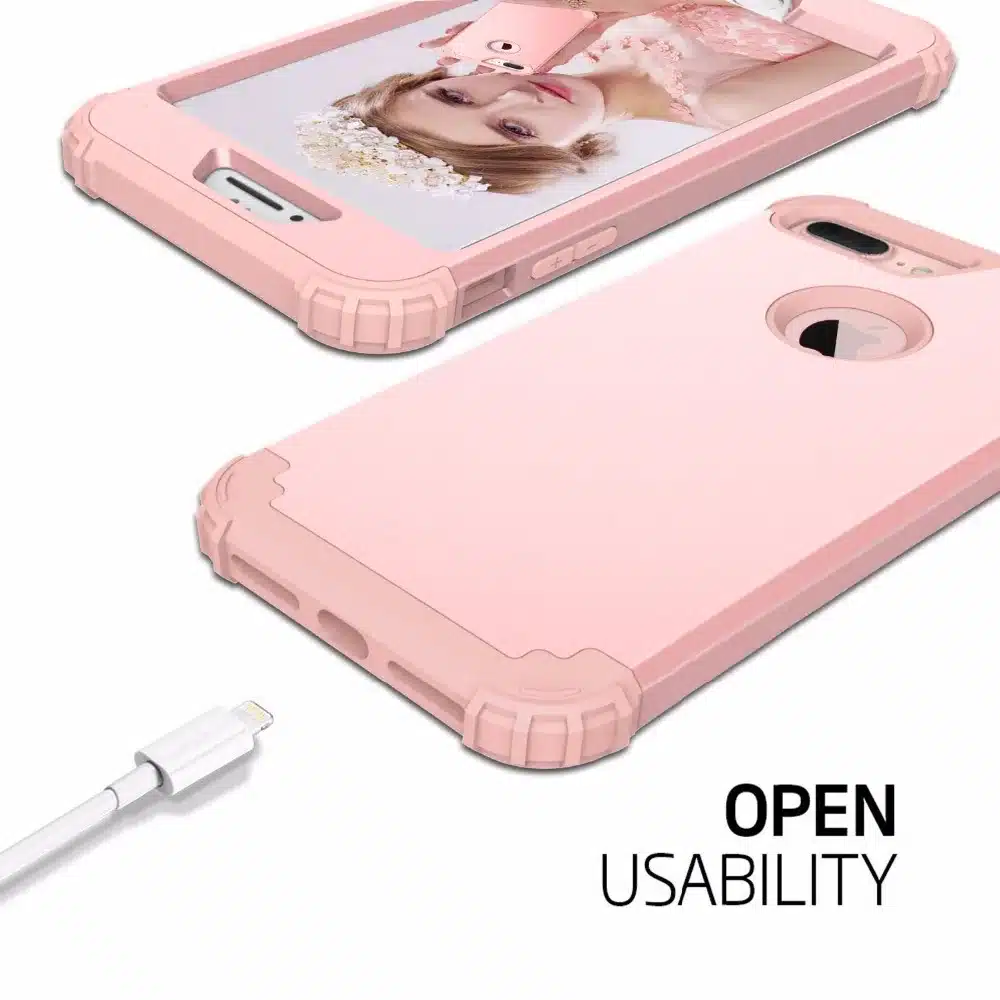 Shockproof Phone Cases for iPhone 6 6S 7 Plus,PC+TPU 3-Layers Hybrid Full-Body Protect Case for iPhone 7 Anti-Knock Phone Shell 12