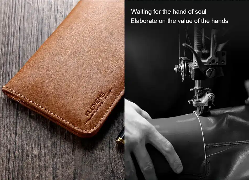 FLOVEME 5.5 Inch Universal Genuine Leather Wallet For Samsung Galaxy Note 8 Pouch Case For Samsung Galaxy S8 Plus S7 S6 Edge Bag 8