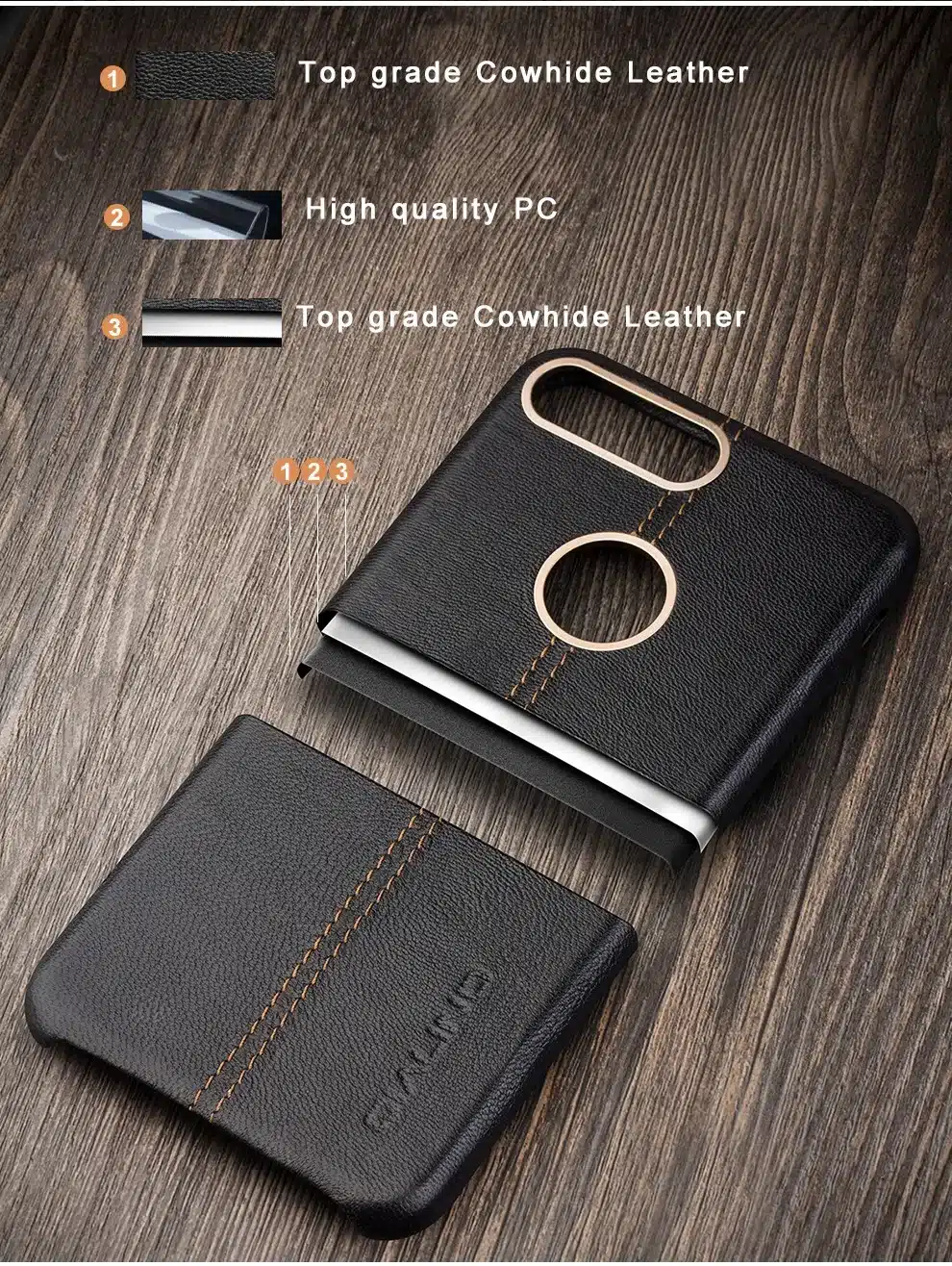 QIALINO Case for iPhone 7 Genuine Leather Back Luxury Cover Case for Apple iPhone plus 7 Slim Fashion phone case 4.7/5.5 inch 14