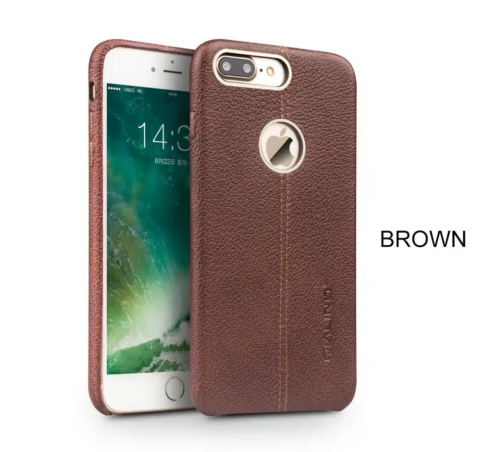 QIALINO Case for iPhone 7 Genuine Leather Back Luxury Cover Case for Apple iPhone plus 7 Slim Fashion phone case 4.7/5.5 inch 21