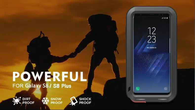LOVE MEI Life Water resistant Metal Case for SAMSUNG Galaxy S3 S4 S5 S6 S7 Edge Plus S8 Plus Note 3 5 4 7 Edge A3 A5 A7 A9 Alpha 17