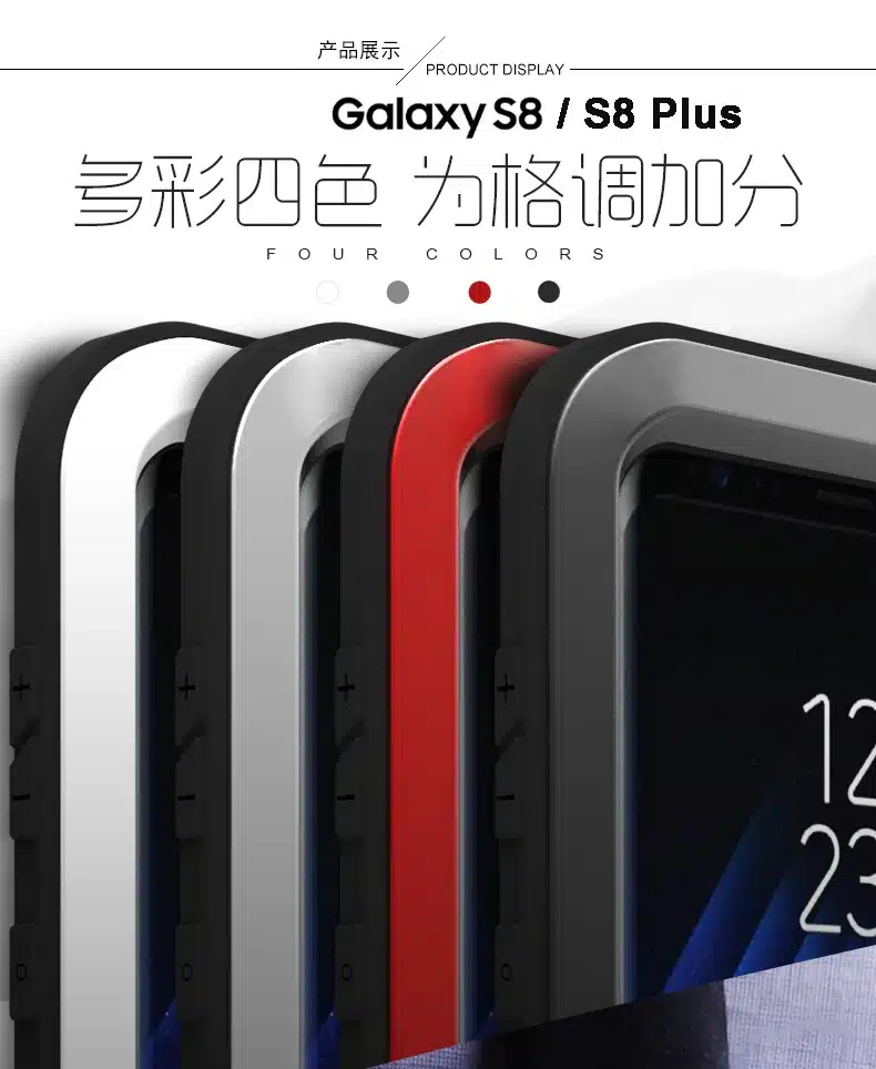LOVE MEI Life Water resistant Metal Case for SAMSUNG Galaxy S3 S4 S5 S6 S7 Edge Plus S8 Plus Note 3 5 4 7 Edge A3 A5 A7 A9 Alpha 19