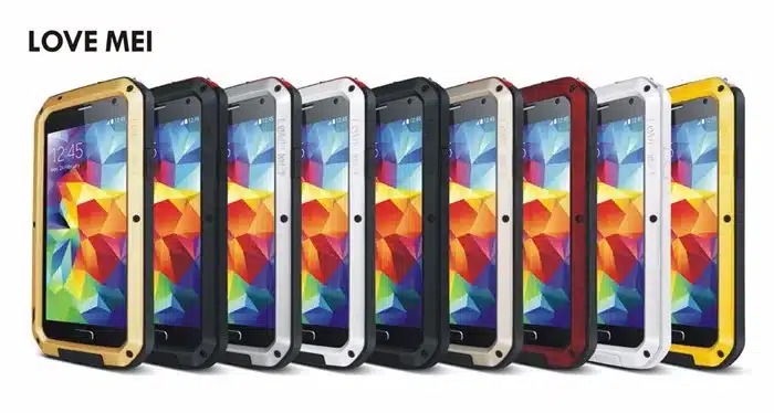 LOVE MEI Life Water resistant Metal Case for SAMSUNG Galaxy S3 S4 S5 S6 S7 Edge Plus S8 Plus Note 3 5 4 7 Edge A3 A5 A7 A9 Alpha 50