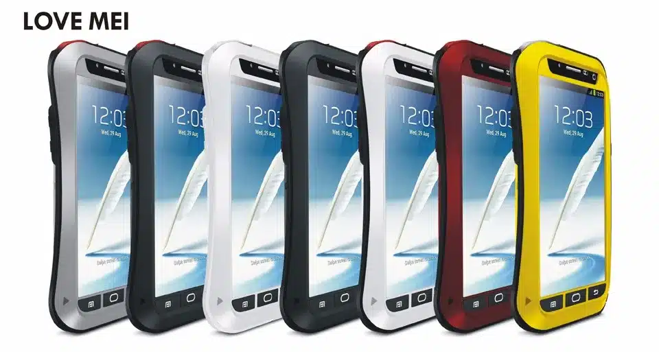 LOVE MEI Life Water resistant Metal Case for SAMSUNG Galaxy S3 S4 S5 S6 S7 Edge Plus S8 Plus Note 3 5 4 7 Edge A3 A5 A7 A9 Alpha 73