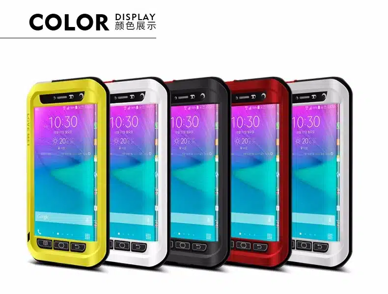 LOVE MEI Life Water resistant Metal Case for SAMSUNG Galaxy S3 S4 S5 S6 S7 Edge Plus S8 Plus Note 3 5 4 7 Edge A3 A5 A7 A9 Alpha 92