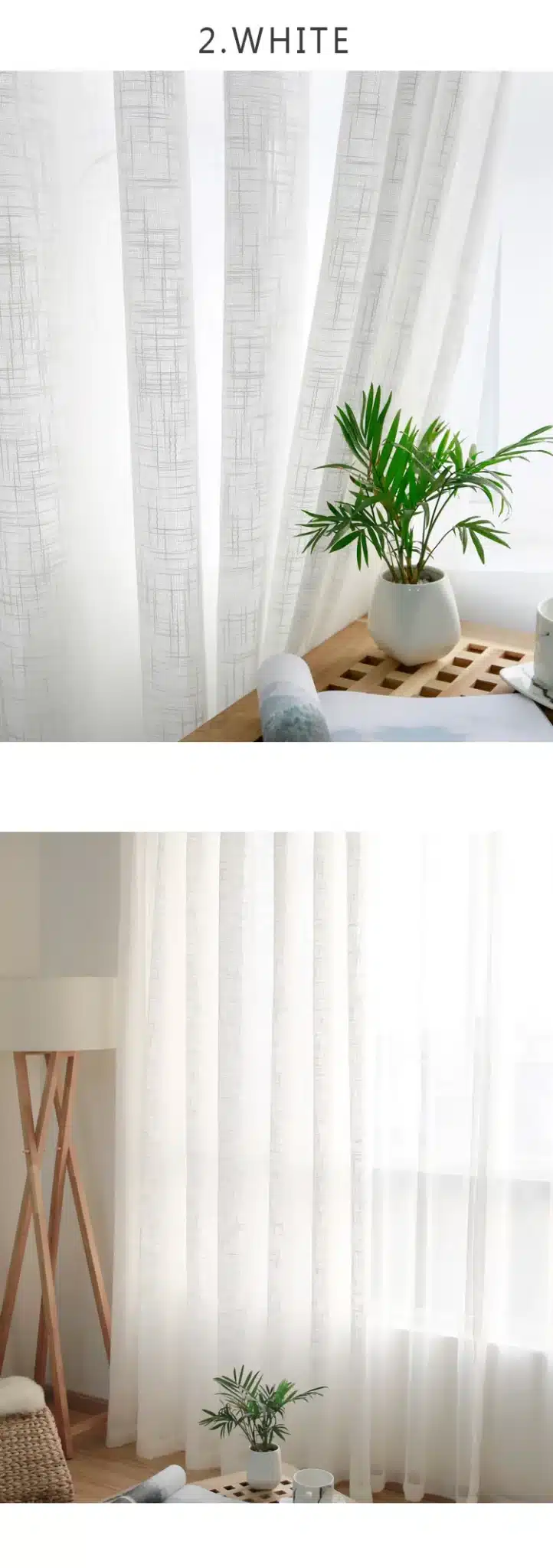 CITYINCITY Tulle American Curtains for Living room Soft White Voile solid Rural Tulle Curtain for bedroom ready made curtain 15