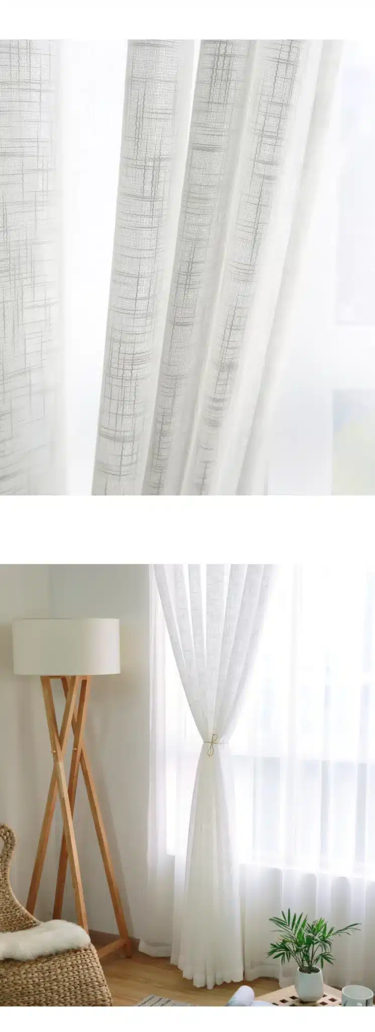 CITYINCITY Tulle American Curtains for Living room Soft White Voile solid Rural Tulle Curtain for bedroom ready made curtain 16