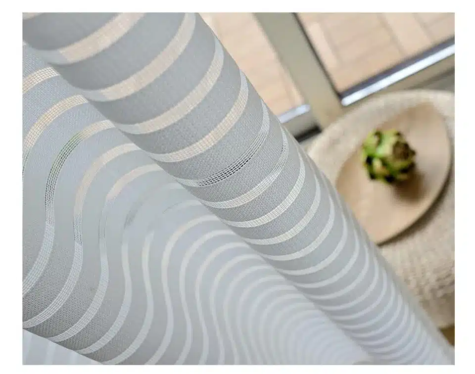 Sunny Solid Stripe Voile Window Sheer Curtains for Livingroom Bedroom GIGIZAZA Tulle Drape Stripe Process White Color 17