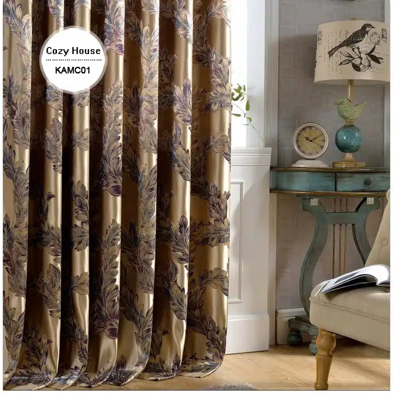 Luxury Blackout Curtains For Living Room Peacock Feather Blinds Jacquard Drapes For Bedroom Chinese Window Shading Ready Panels 5