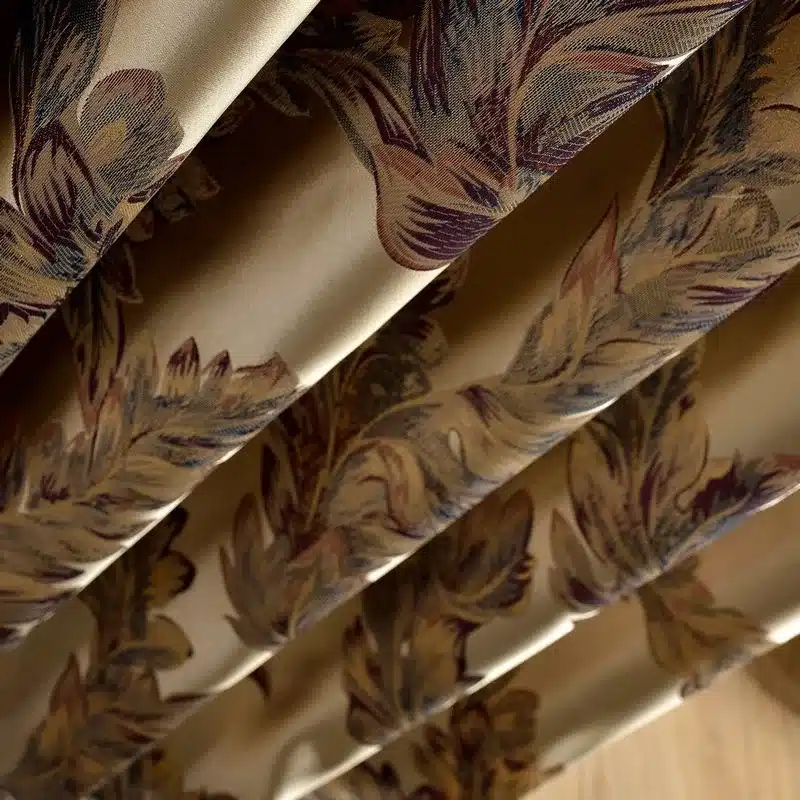Luxury Blackout Curtains For Living Room Peacock Feather Blinds Jacquard Drapes For Bedroom Chinese Window Shading Ready Panels 8