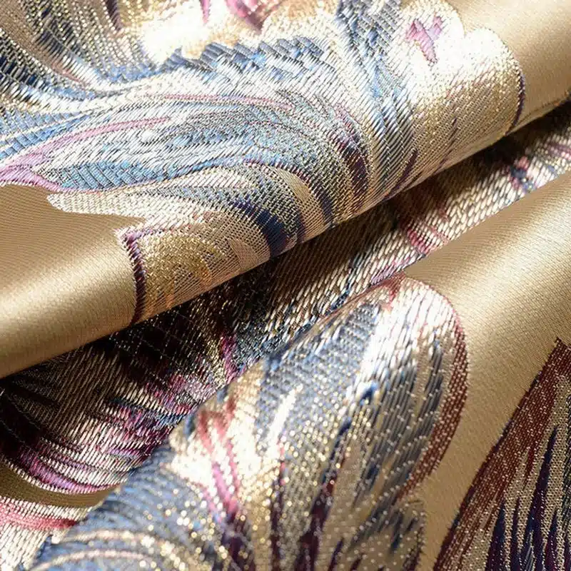 Luxury Blackout Curtains For Living Room Peacock Feather Blinds Jacquard Drapes For Bedroom Chinese Window Shading Ready Panels 9