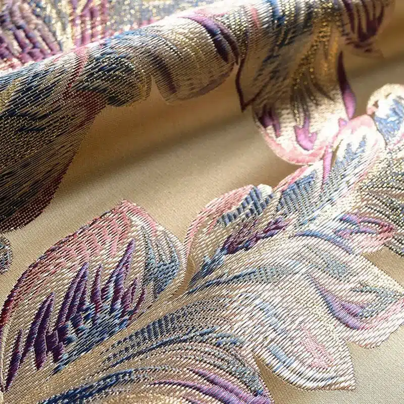 Luxury Blackout Curtains For Living Room Peacock Feather Blinds Jacquard Drapes For Bedroom Chinese Window Shading Ready Panels 10