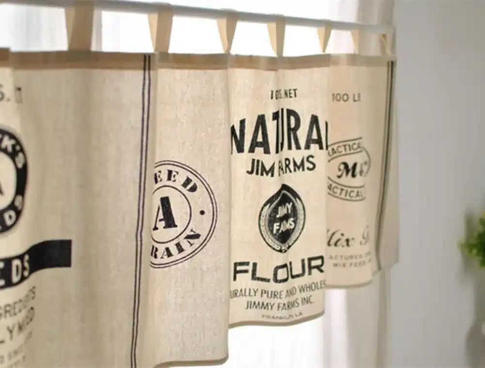 FUYA Modern Black& White Minimalist Style Kitchen Half-curtain Kitchen Curtain Cafe Short Panel Curtain 4