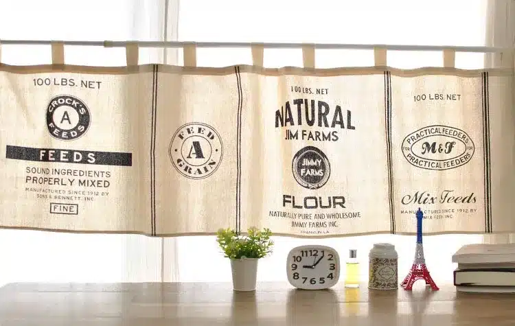 FUYA Modern Black& White Minimalist Style Kitchen Half-curtain Kitchen Curtain Cafe Short Panel Curtain 8