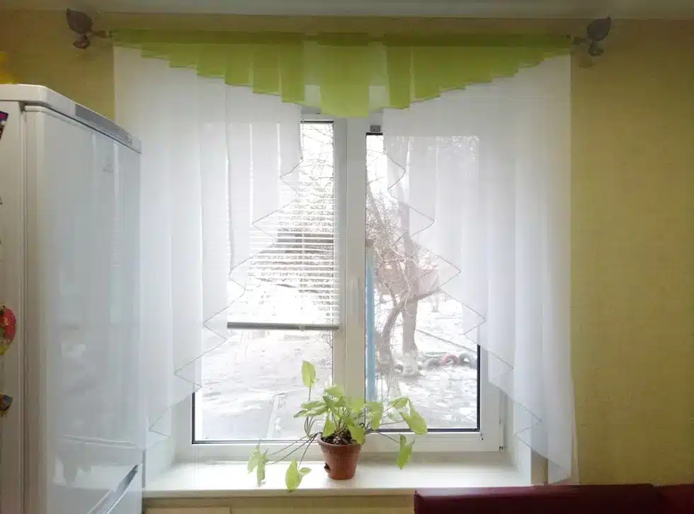 11 colors Fashion Pleated Roman Curtain Design Stitching Colors Tulle Balcony Kitchen Window Curtain Blind 1pc 9