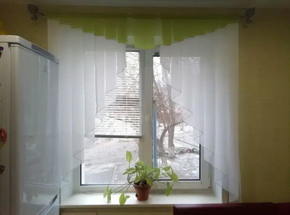 11 colors Fashion Pleated Roman Curtain Design Stitching Colors Tulle Balcony Kitchen Window Curtain Blind 1pc 23