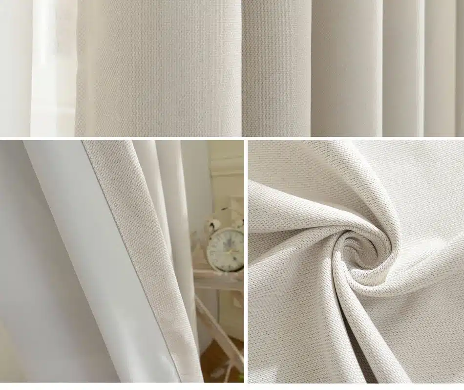 DSinterior 70%-85% shading modern style solid color faux plain linen Blackout curtain for living room window custom made 27