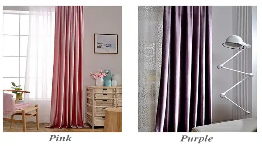 Ruby velvet shiny fabric window curtains black out blinds curtains for bedroom livingroom decorative for rooms grey burgundy 13