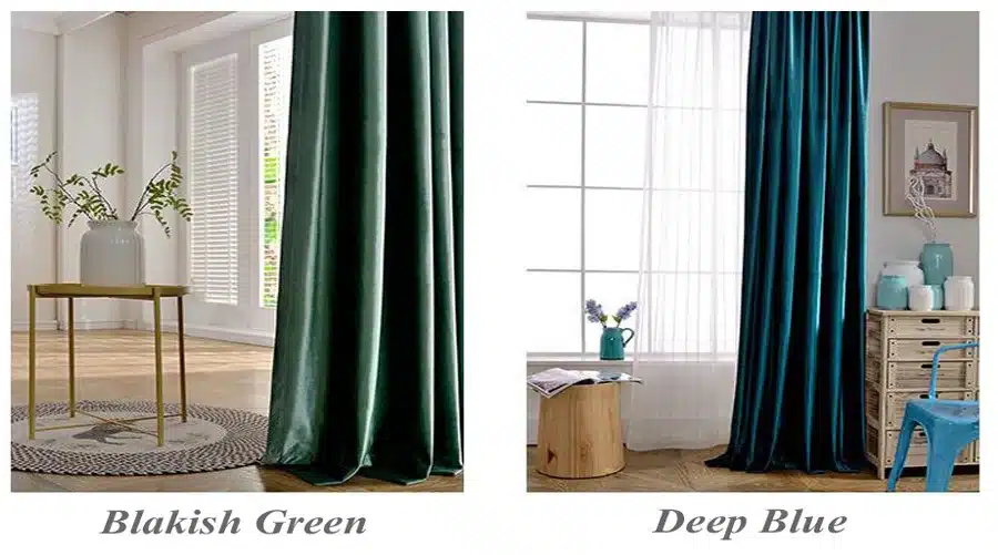 Ruby velvet shiny fabric window curtains black out blinds curtains for bedroom livingroom decorative for rooms grey burgundy 15
