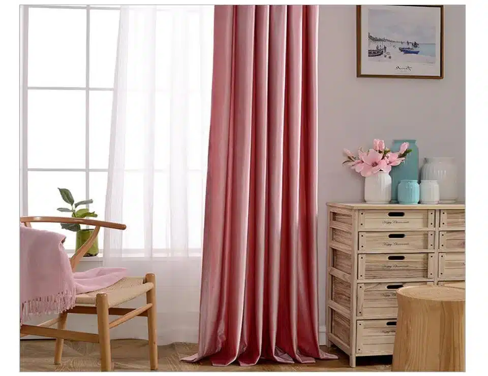 Ruby velvet shiny fabric window curtains black out blinds curtains for bedroom livingroom decorative for rooms grey burgundy 23