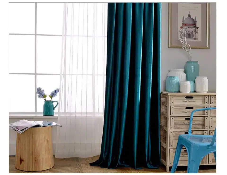 Ruby velvet shiny fabric window curtains black out blinds curtains for bedroom livingroom decorative for rooms grey burgundy 26