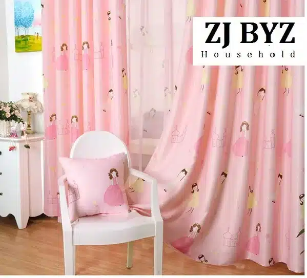Cute cartoon custom green shading cloth curtains for living room windows dining bedroom children room princess castle 22