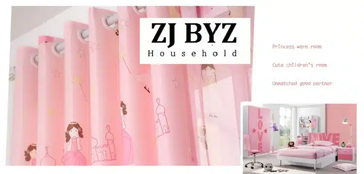 Cute cartoon custom green shading cloth curtains for living room windows dining bedroom children room princess castle 26