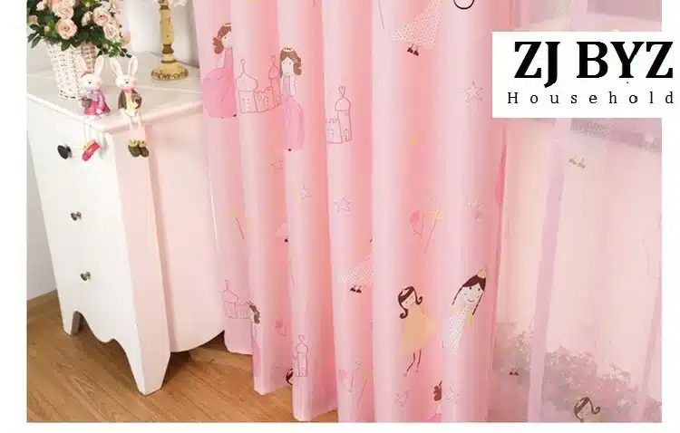 Cute cartoon custom green shading cloth curtains for living room windows dining bedroom children room princess castle 28