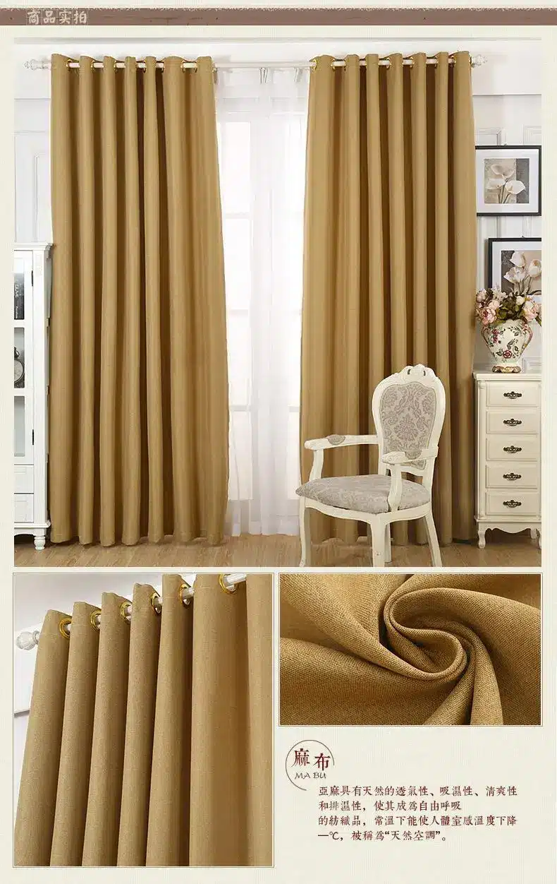 Linen curtains for bedroom modern minimalist blackout curtains for living room rideaux pour le salon rideaux luxe salon 22