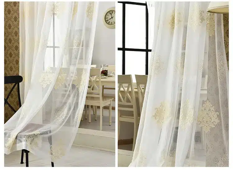 [byetee] High Quality Linen Embroidered Curtain Bedroom Window Tulle Gauze Grey Voile Curtains For Living Room Curtain Finished 24