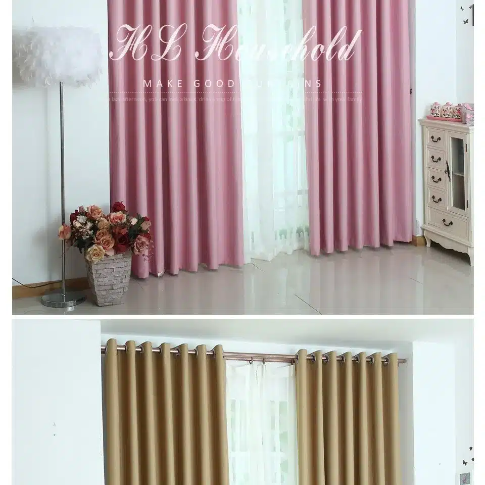 Top Finel Solid Polyester Ready Made Window shade Blackout Curtains For living Room the Bedroom cortina Window Treatments drapes 7