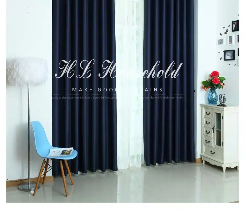Top Finel Solid Polyester Ready Made Window shade Blackout Curtains For living Room the Bedroom cortina Window Treatments drapes 10