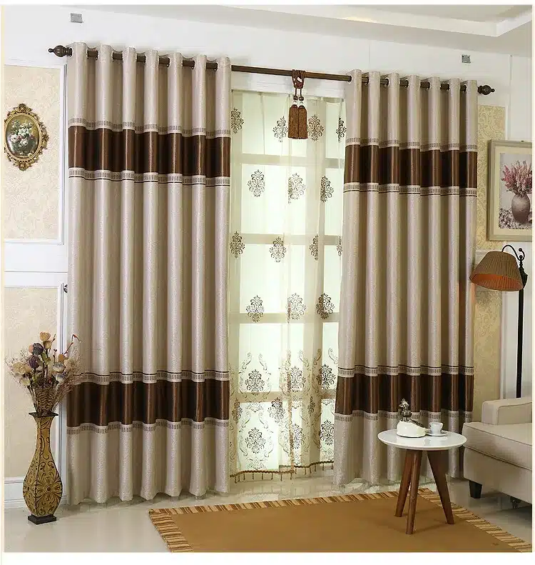 byetee High Quality Luxury Curtains For Living Room Stripes Window Kitchen Curtains For Bedroom Drapes Blackout Curtain Cortinas 15