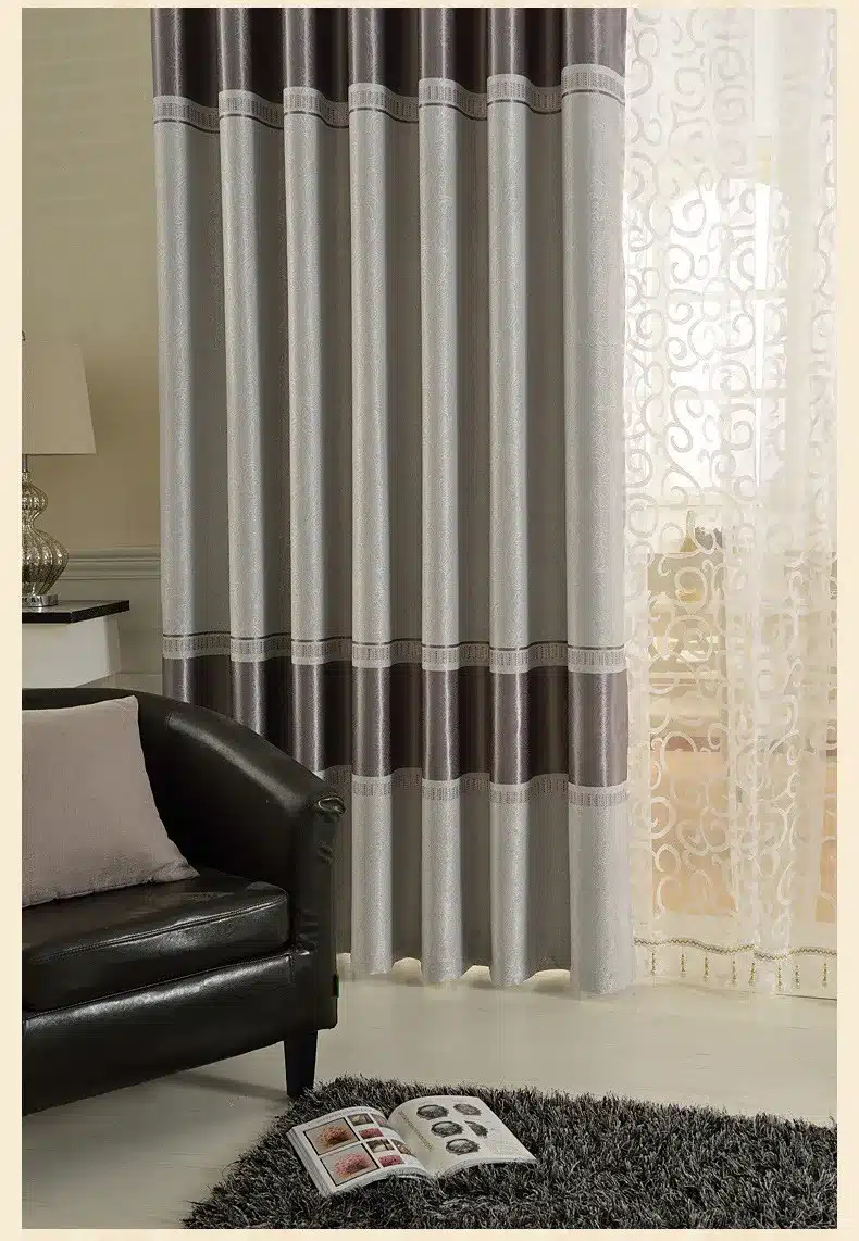 byetee High Quality Luxury Curtains For Living Room Stripes Window Kitchen Curtains For Bedroom Drapes Blackout Curtain Cortinas 27