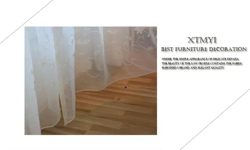 Modern embroidered tulle Curtains for Living Room Window Screening Voile Sheer Curtains for Living Room Bedroom Kids Curtains 12