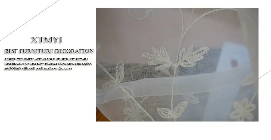 Modern embroidered tulle Curtains for Living Room Window Screening Voile Sheer Curtains for Living Room Bedroom Kids Curtains 14