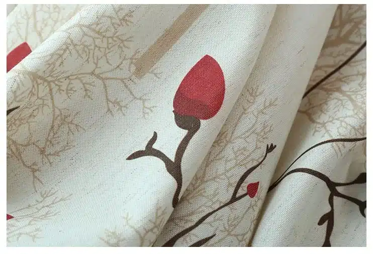 {byetee} Faux Cotton Linen Curtain Modern Rustic Red Quality Stitching Living Room Curtains Fabrics Kitchen Door Curtains Drapes 22