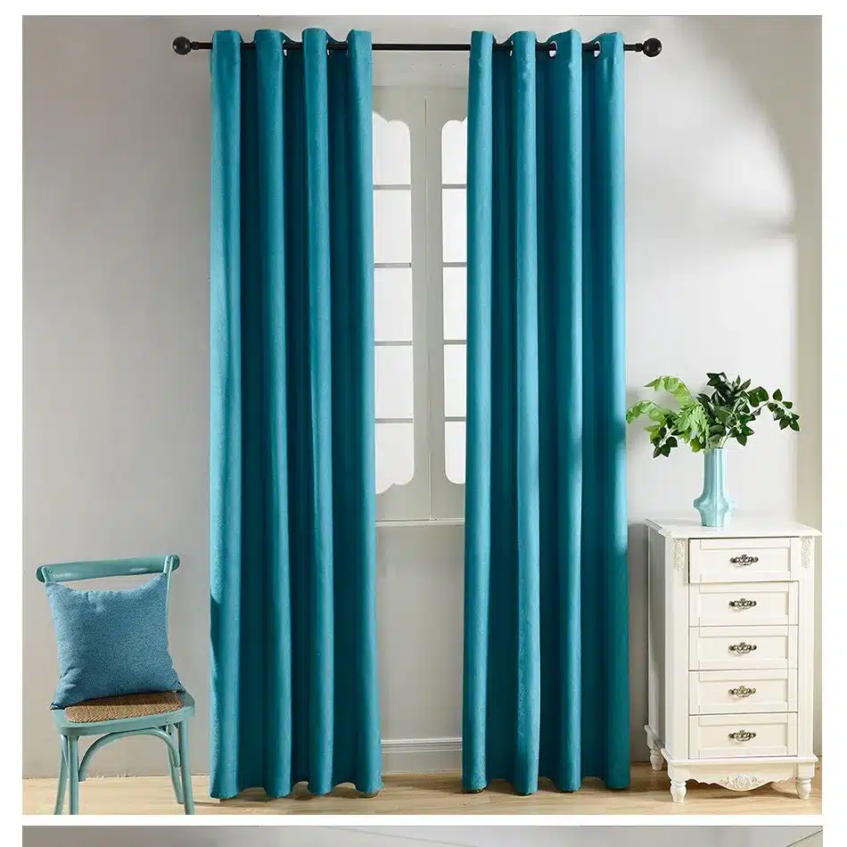 Top Finel Modern Solid Velvet Blackout Curtains for Living Room Bedroom Luxury Black Out Curtains Thick Thermal Night Curtain 14