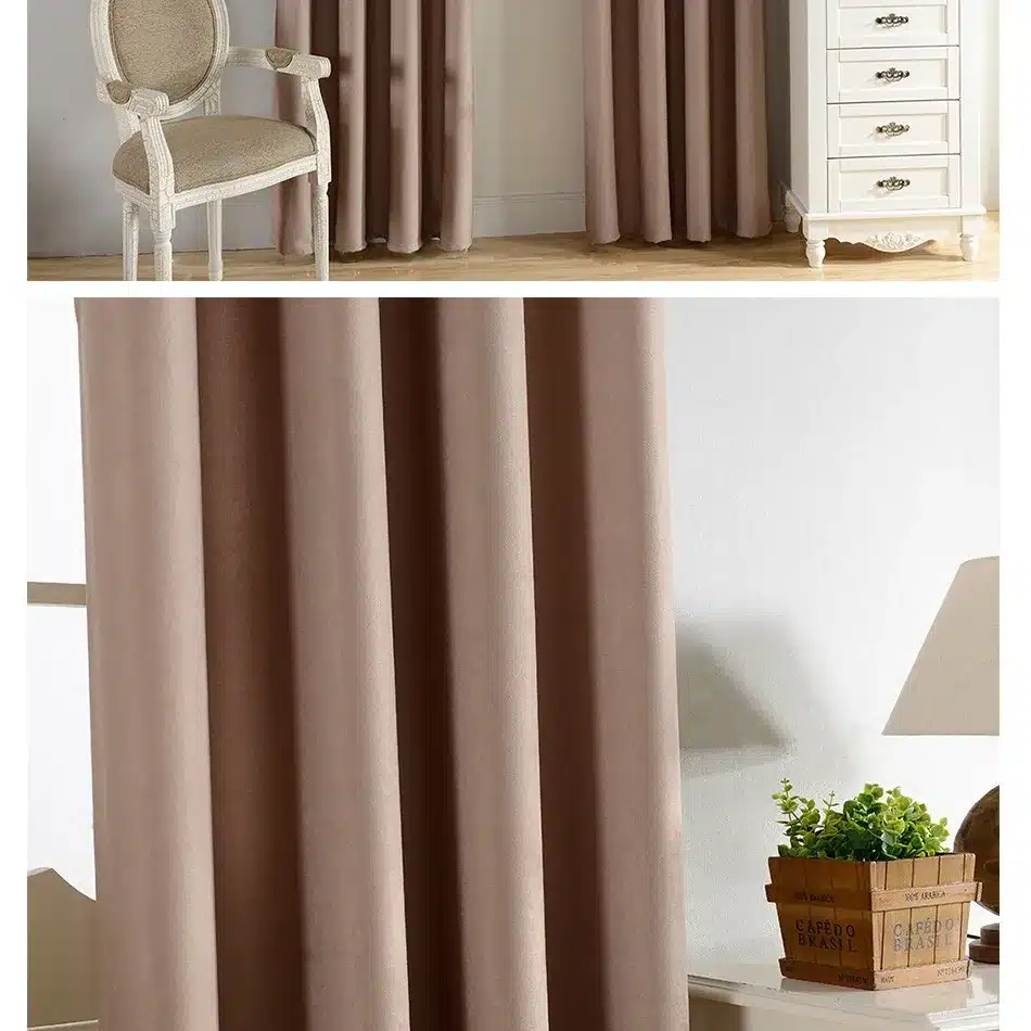 Top Finel Modern Solid Velvet Blackout Curtains for Living Room Bedroom Luxury Black Out Curtains Thick Thermal Night Curtain 19