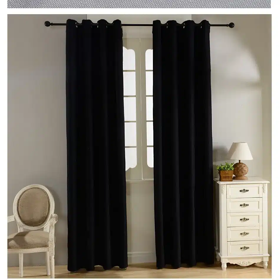 Top Finel Modern Solid Velvet Blackout Curtains for Living Room Bedroom Luxury Black Out Curtains Thick Thermal Night Curtain 25