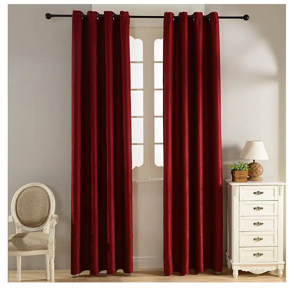 Top Finel Modern Solid Velvet Blackout Curtains for Living Room Bedroom Luxury Black Out Curtains Thick Thermal Night Curtain 26