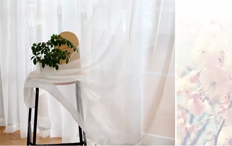 BHD soild white tulle sheer window curtains for living room the bedroom modern tulle organza curtains fabric blinds drapes 19