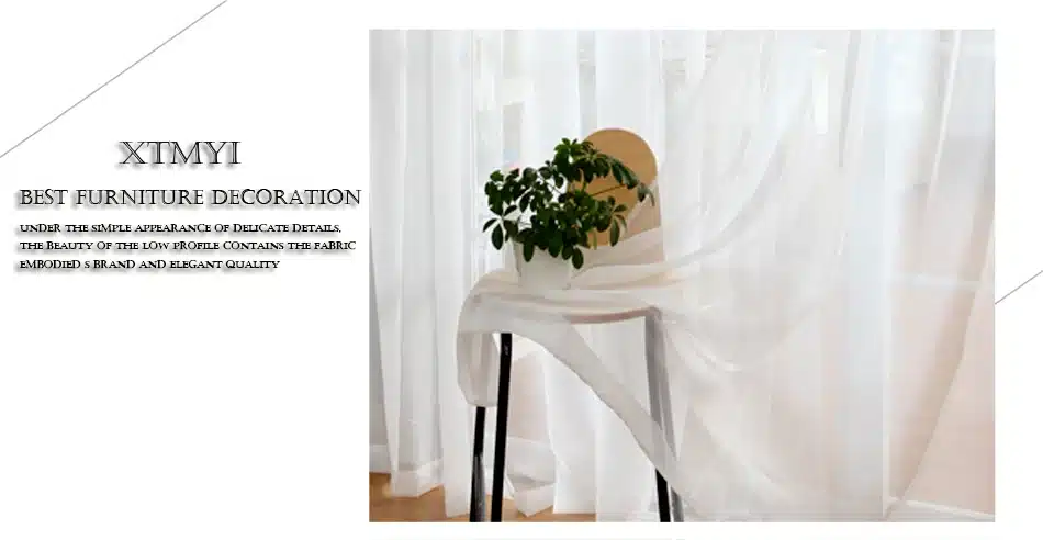 Japan window soild tulle curtains for living room white kitchen curtains Sheer Voile Blinds Drapes 14
