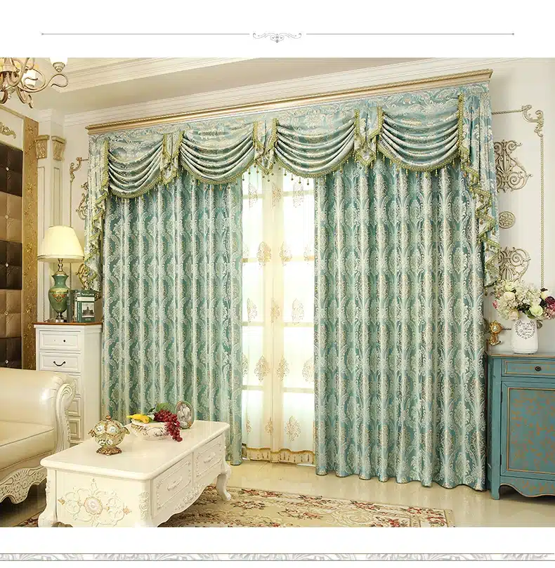 European Golden Royal Luxury Curtains for Bedroom Window Curtains for Living Room Elegant Drapes Curtains 12