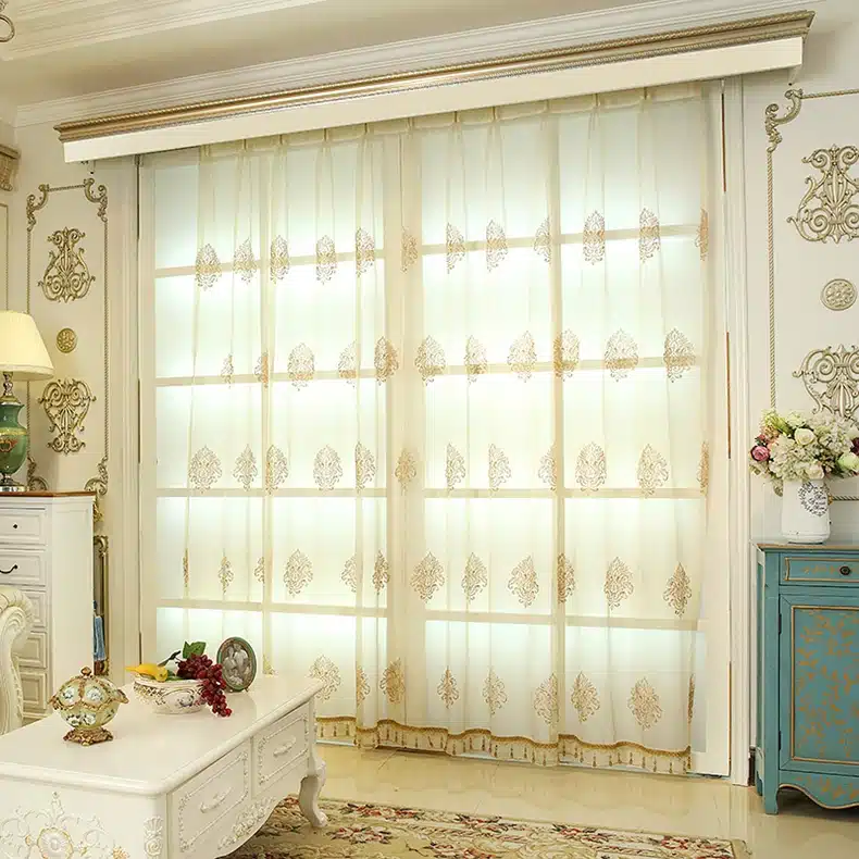 European Golden Royal Luxury Curtains for Bedroom Window Curtains for Living Room Elegant Drapes Curtains 15