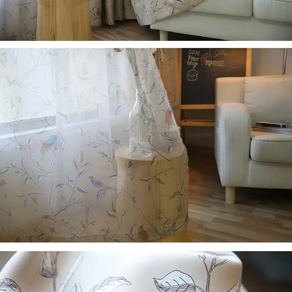 Traditional Turquoise Birds Thermal Insulated Blackout Curtain for Living Room Bedroom Children Room Princess Baby Room, 1 Panel 10