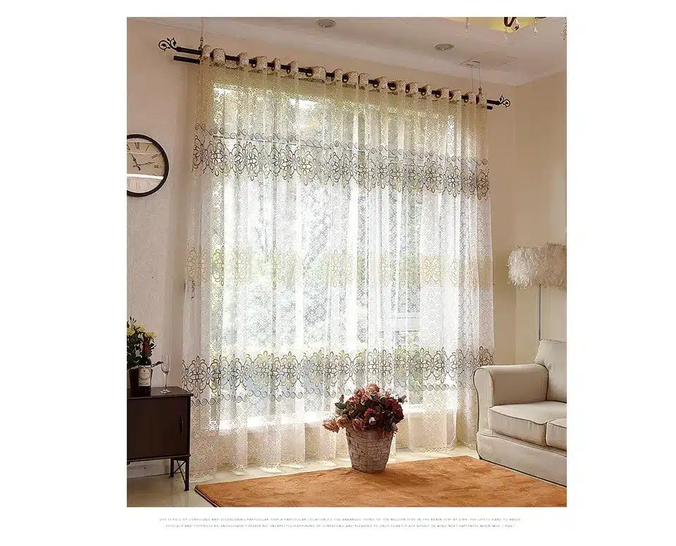 BHD floral sheer tulle window curtains for living room the bedroom modern tulle curtains for window curtain fabric blinds drapes 17