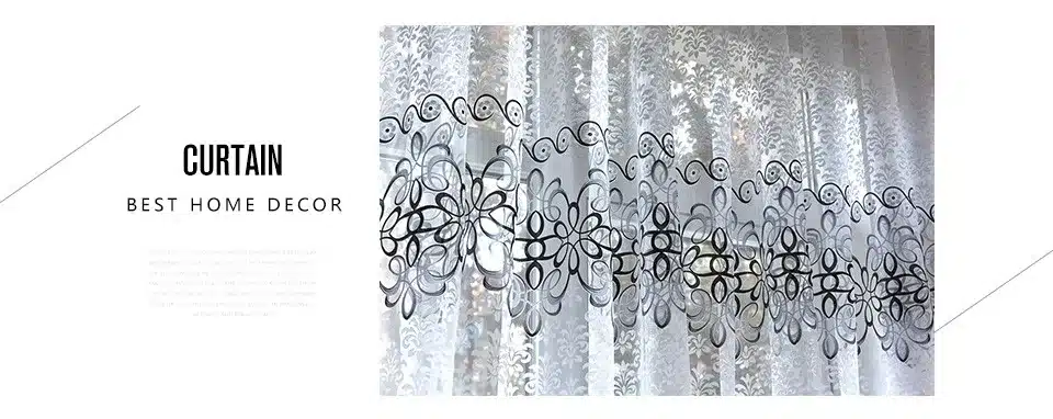 BHD floral sheer tulle window curtains for living room the bedroom modern tulle curtains for window curtain fabric blinds drapes 23