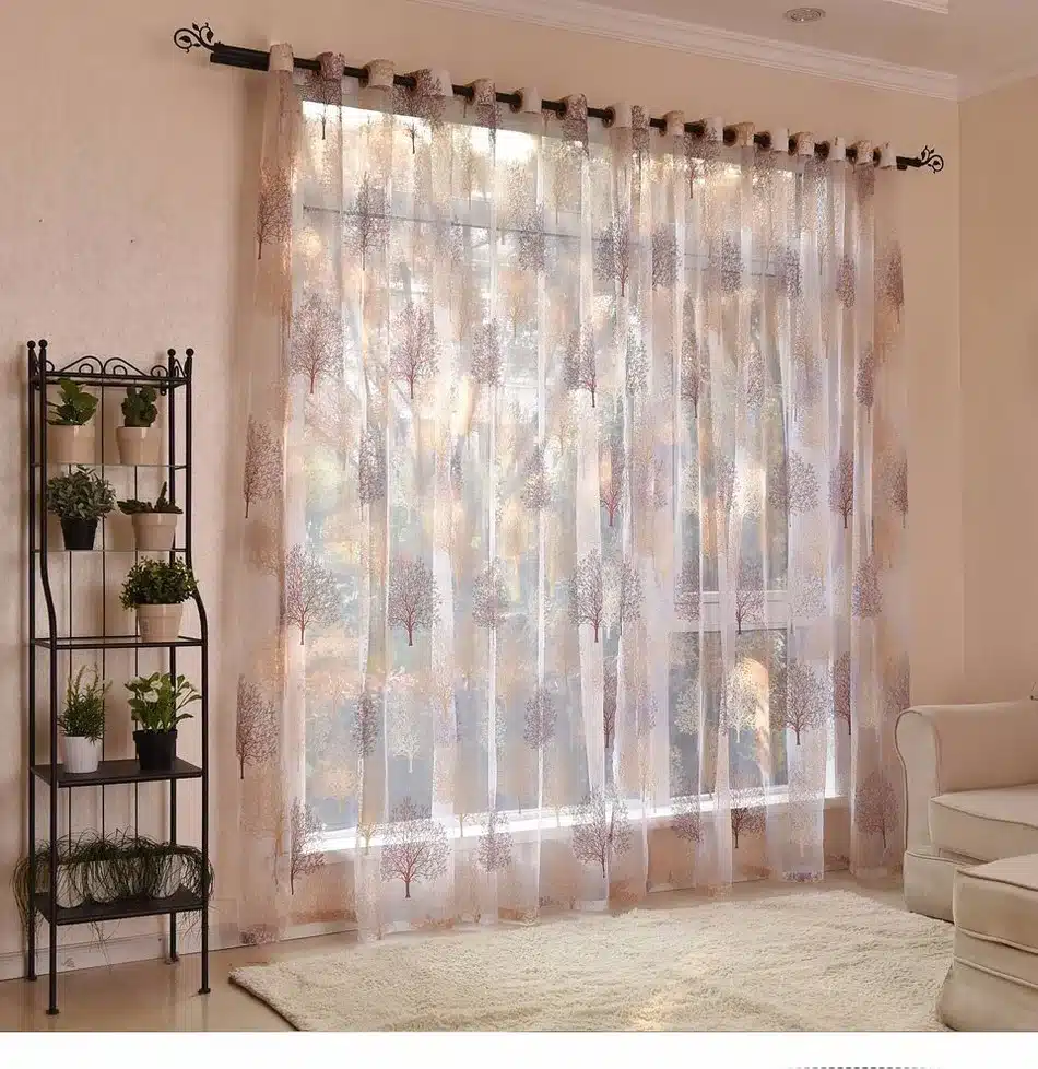 Japanese Style Sheer Tulle Curtains For Living Room Burnout Curtains For Children Bedroom Window Kitchen Curtains Blinds Drapes 16